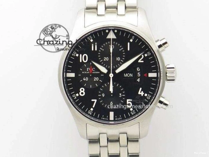 MIROTIME 1103 Portofino Chrono RG White Dial on Black Leather Strap A Vibrant 7385